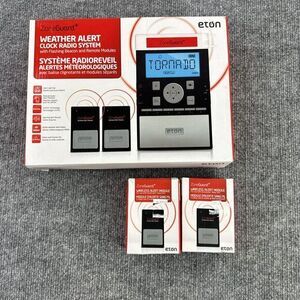 Eton ZoneGuard+ Weather Alert Station Clock Radio System 4 Remote Module NZG200B